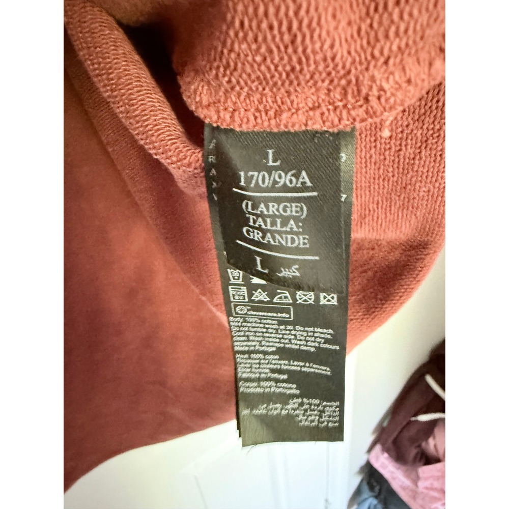 All Saints Xonda Hoody Dress L Rose Cotton Quarter Zip Hooded Sweatshirt Dress - Picture 6 of 9